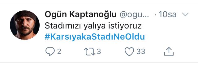 KARŞIYAKA TARAFTARI STAD İÇİN TWİTTER’İ SALLADI...
