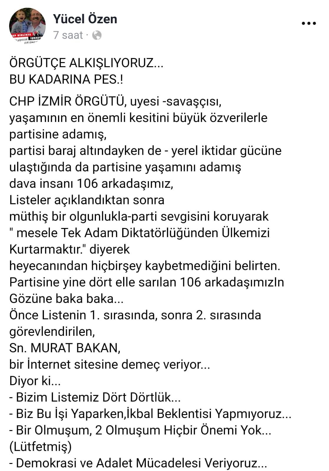 Özen’den Bakan’a sert tepki!