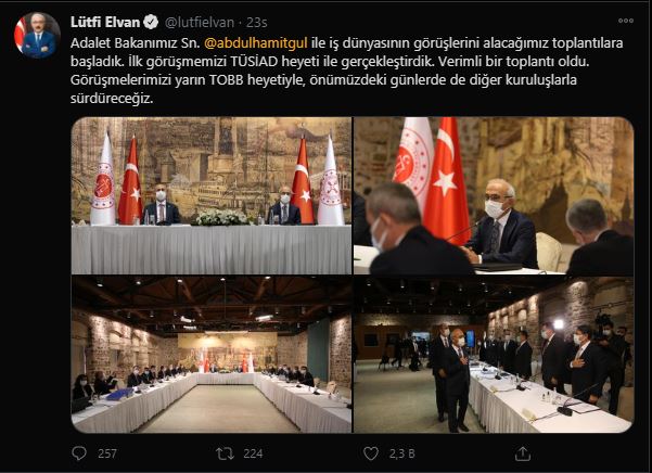 İş dünyası ile reform turunda ikinci durak TOBB: Görüşmeye 6 bakan katıldı