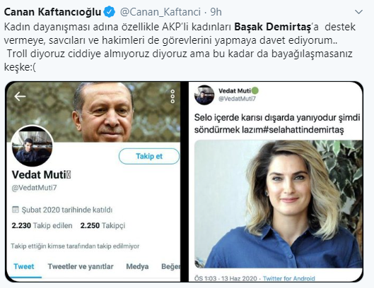 Başak Demirtaş'a yönelik cinsiyetçi paylaşımla ilgili Şamil Tayyar 'Yeşil nokta provokatif hesapların sığınağı oldu" dedi