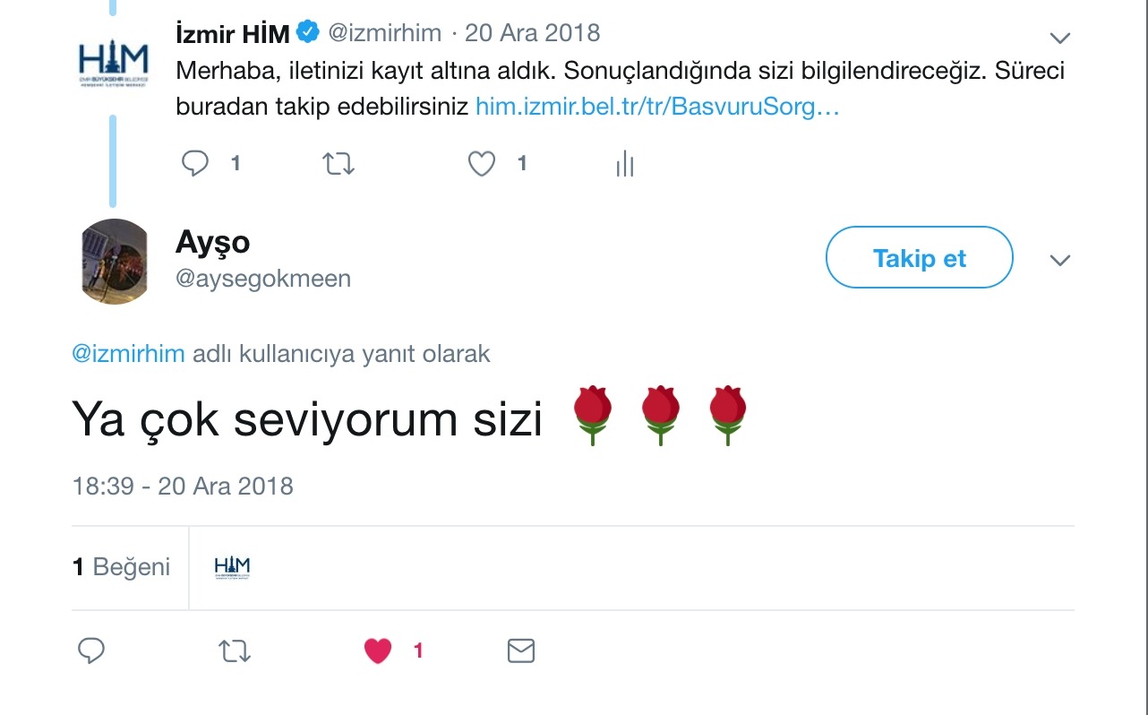 "Ya çok seviyorum sizi.."