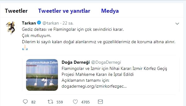 Tarkan: Çed Olumlu Kararı İptali, Flamingolar İçin Sevindirici
