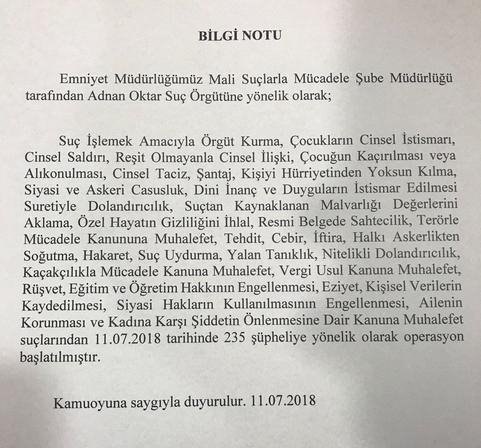 Adnan Oktar ve müritlerine operasyon! Yüzlerce gözaltı var!