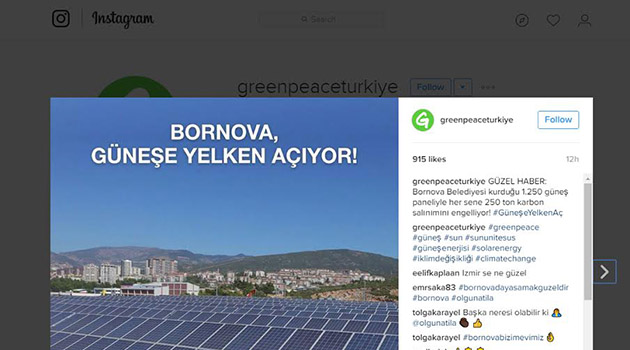 Greenpeace Bornova’yı Tüm Dünyaya Örnek Gösterdi
