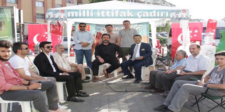 SAADET PARTİSİ’NDEN ÇADIRLI TANITIM ATAĞI