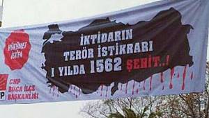CHP Buca İlçe Başkanı Çağdaş Kaya'nın Şehit Pankartı İsyanı