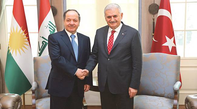 Başbakan Yıldırım Barzani’yi Kabul Etti