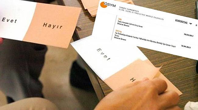 ÖSYM'den Referandum Ayarı; Sınav Tarihlerinde Değişikliğe Gidildi