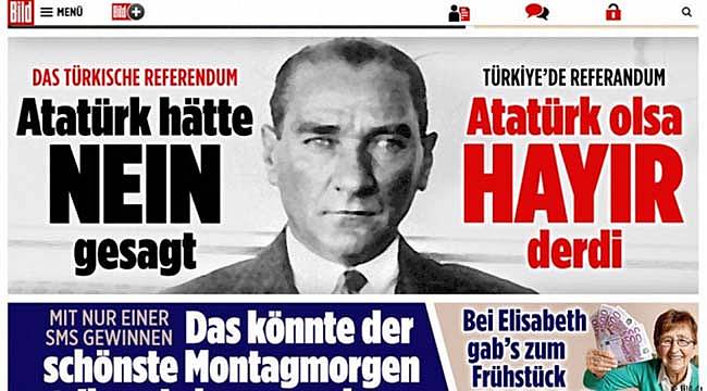 Alman Bild Gazetesinden Atatürk Manşeti