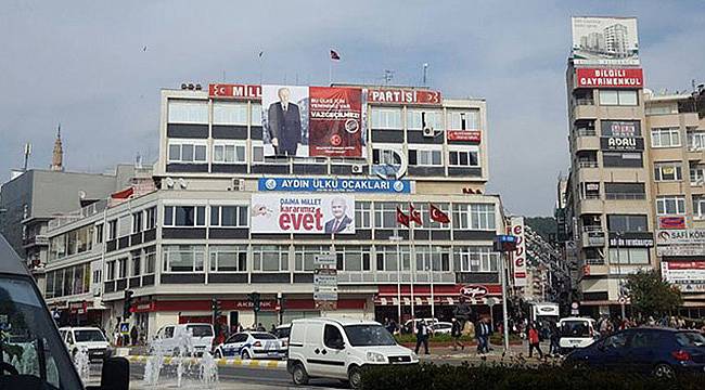 MHP binasına Binali Yıldırım Posteri