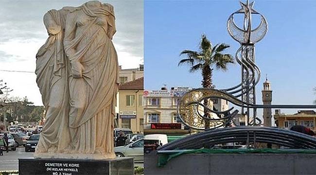 İzmir'de AKP'li Belediye, Tanrıça Heykeli Kaldırdı