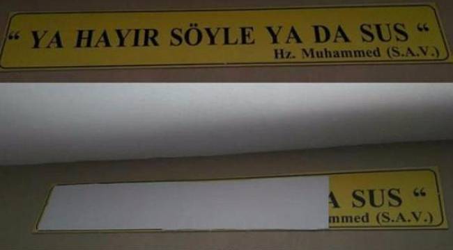 Okuldaki 'Hayır'lı Hadisin Üstü Kapatıldı