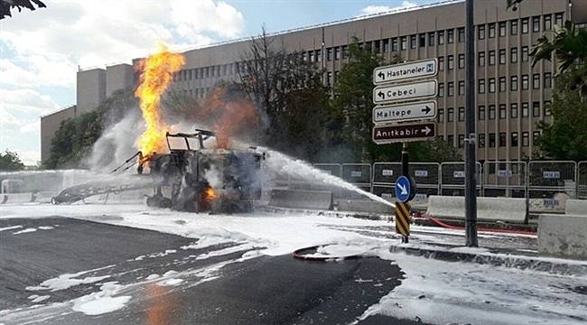 Ankara Adliyesi Önünde Doğalgaz Patlaması