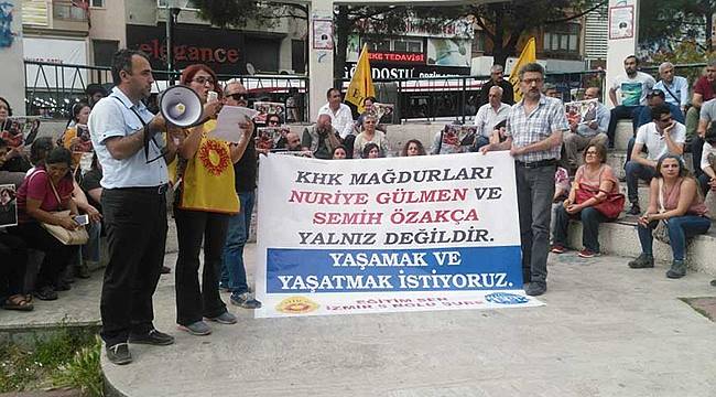 İzmir'de Gülmen ve Özakça'ya Destek Eylemi