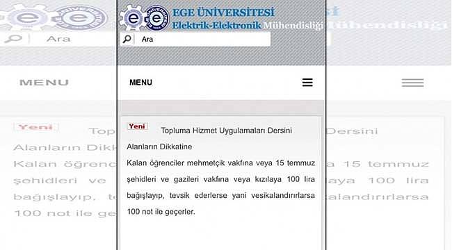 Ege Üniversitesi'nde 100 Liraya 100 Puan!