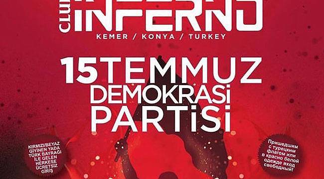 Tepki Gören 15 Temmuz Demokrasi Partisi Gece Kulübü Tarafından İptal Edildi