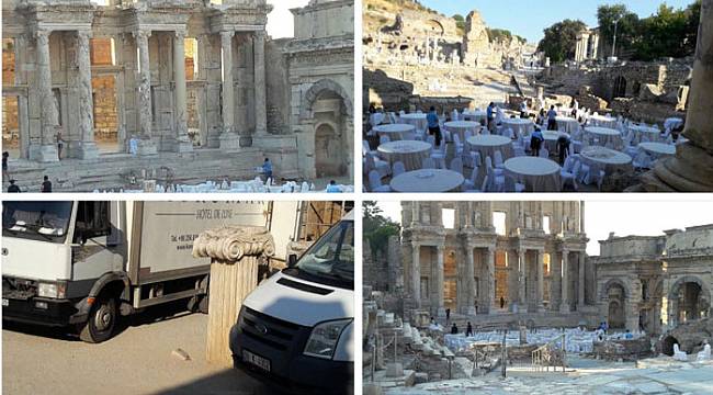 Efes Antik Kenti'ndeki Kütüphane Restoran Yapıldı