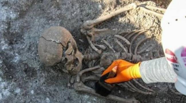 Doğalgaz boru hattında Roma mezarları bulundu