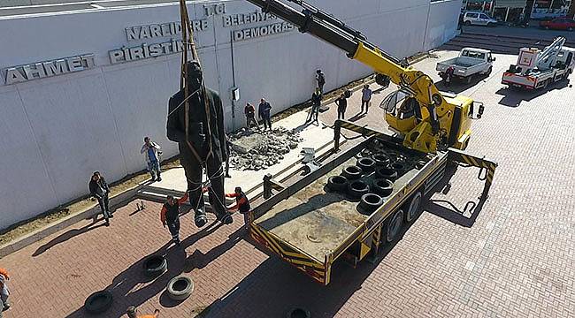 Narlıdere’nin Atatürk Heykeli Güzelbahçe’ye