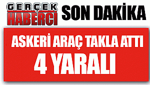 Askeri araç takla attı: 4 yaralı