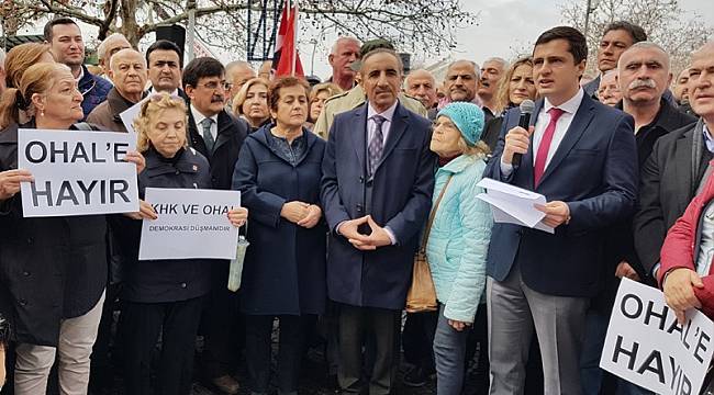 CHP İzmir'de 3 başkan OHAL açıklamasına katılmadı