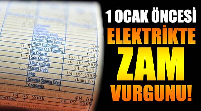 Elektrikte zam vurgunu!