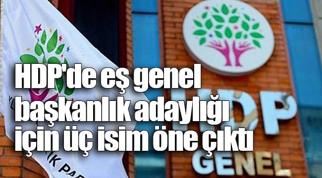HDP'de eş genel başkanlık adaylığı için üç isim öne çıktı