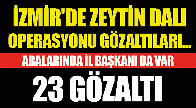 İzmir merkezli operasyonda 23 gözaltı