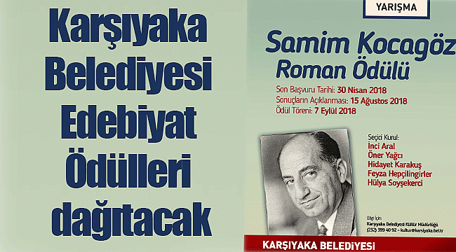 Karşıyaka Belediyesi Edebiyat Ödülleri dağıtacak