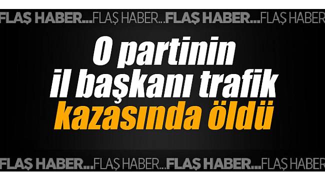 O partinin il başkanı trafik kazasında öldü