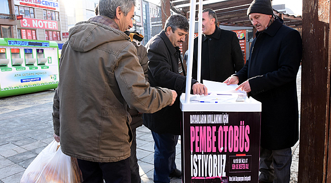 'Pembe otobüs' için imzayı toplayanlar da atanlar da erkekler