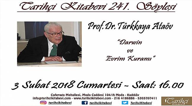 Prof. Dr. Türkkaya Ataöv “Darwin ve Evrim Kuramı” söyleşisi ile Moda Tarihçi Kitabevi’nde
