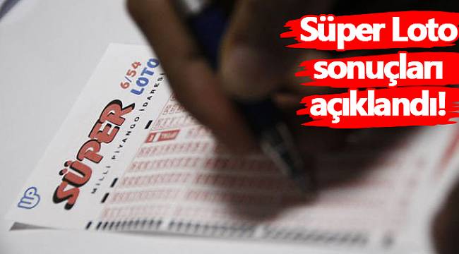 Süper Loto sonuçları açıklandı!