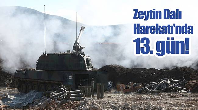 Afrin'e Zeytin Dalı Harekatı'nda 13. gün!