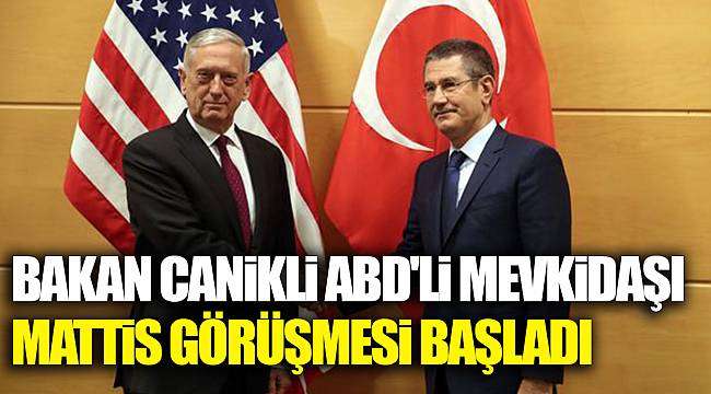 Bakan Canikli ABD'li mevkidaşı Mattis görüşmesi başladı