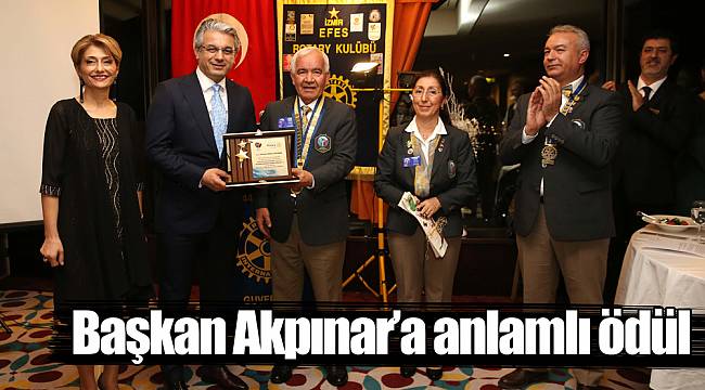 Başkan Akpınar’a anlamlı ödül