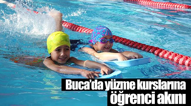 Buca’da yüzme kurslarına öğrenci akını