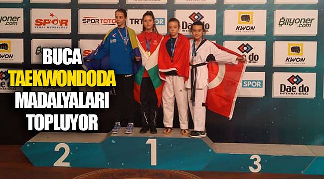 Buca taekwondoda madalyaları topluyor