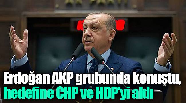 Erdoğan AKP grubunda konuştu, hedefine CHP ve HDP'yi aldı