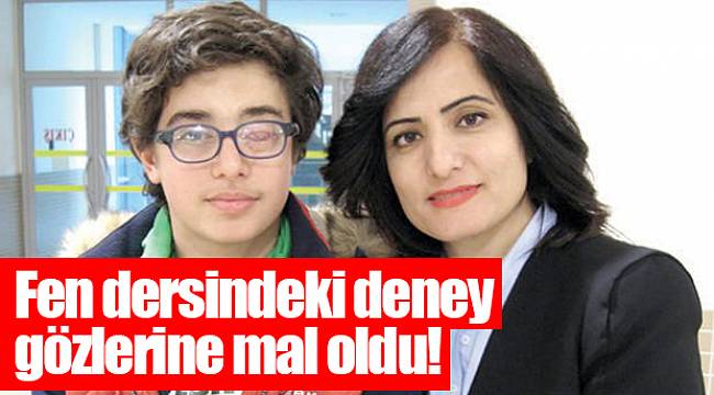 Fen dersindeki deney gözlerine mal oldu!