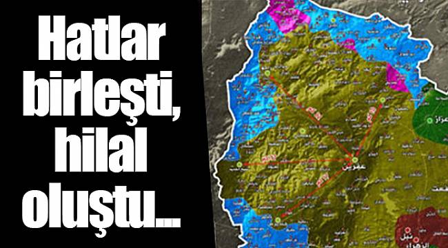 Hatlar birleşti, hilal oluştu...
