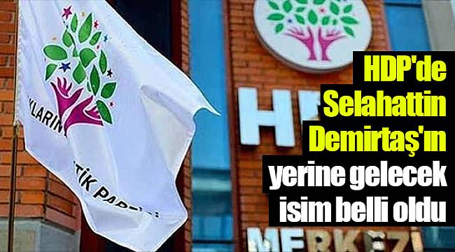 HDP'de Selahattin Demirtaş'ın yerine gelecek isim belli oldu