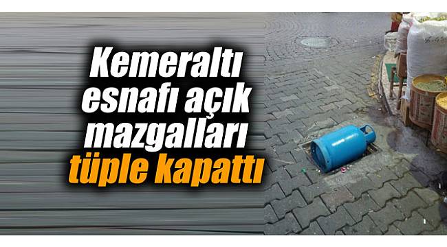 Kemeraltı esnafı açık mazgalları tüple kapattı
