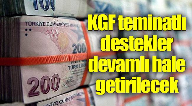 KGF teminatlı destekler devamlı hale getirilecek