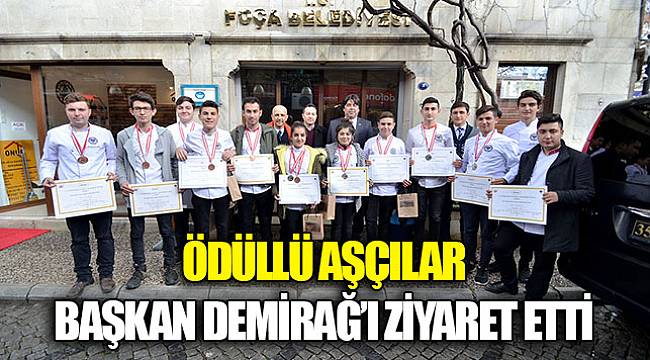 ÖDÜLLÜ AŞÇILAR BAŞKAN DEMİRAĞ’I ZİYARET ETTİ