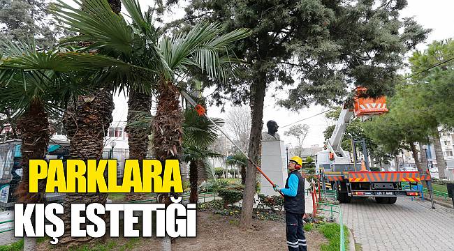Parklara kış estetiği