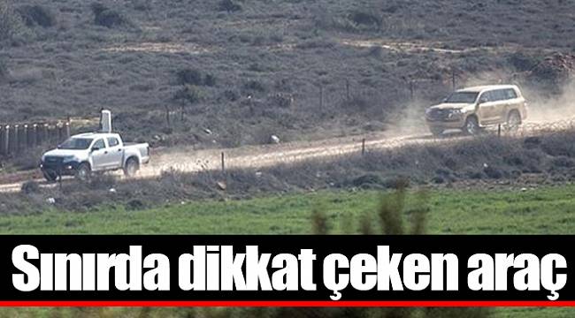 Sınırda dikkat çeken araç