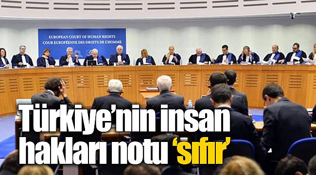 Türkiye’nin insan hakları notu ‘sıfır’