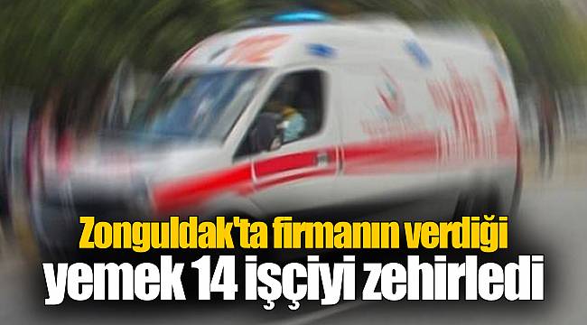 Zonguldak'ta firmanın verdiği yemek 14 işçiyi zehirledi