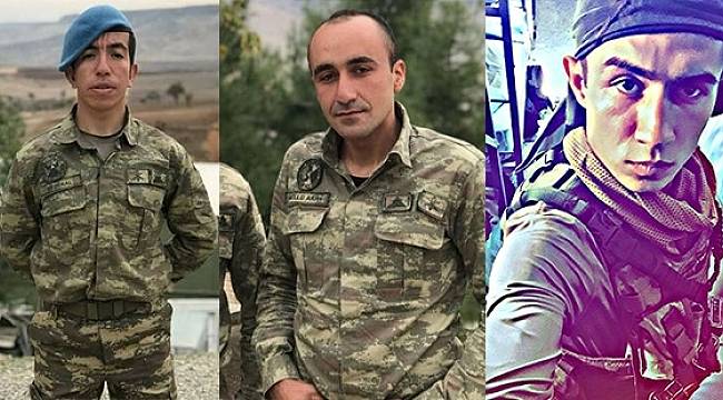 Afrin'de şehit olan 3 askerin kimlikleri belli oldu